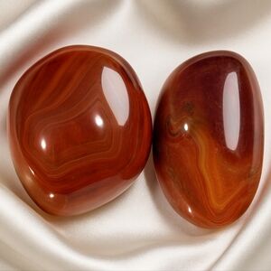 Natural Polished Agate Stone Unique Pattern Set of 2 – Home Office Décor #7